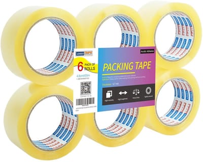 Sterk Pakketplakband Transparant 6 Rollen - 48mm x 55m Verpakkingstape