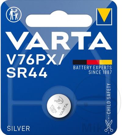 Varta V76PX alkaline batterij, 10L14, 357, SR44, GS13, 5,4 x 11,6 mm