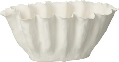J-Line vaas Calyx - keramiek - wit - small - Ø 20 cm