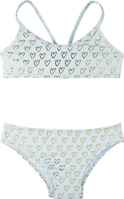 Slipstop bikini Maya - zeegroen met goude hartjes