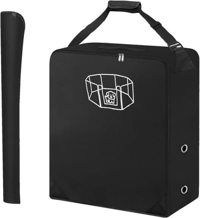 Reistas Hondenbox - Hondenren Tas - Spullen Opbergen - Verstelbaar Ontwerp - L 72cm - Zwart