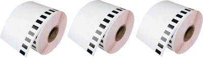 Label Tape Geschikt voor Brother DK-22223 | 50 mm x 30,48 m | Zwart op wit - 5 stuks - Geschikt voor: QL-500 QL-550 QL-560 QL-570 QL-580N QL-650TD QL-1050N QL-1060N QL-700 QL-710W QL-720NW QL-800 QL-810W QL-820NW TD-2130N QL-600 QL-1100 QL-1110