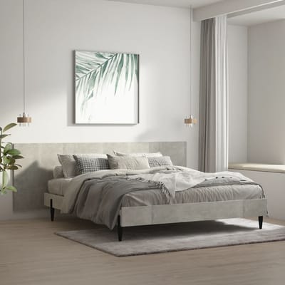 vidaXL - Hoofdbord - wandmodel - 240x1,5x80 - cm - bewerkt - hout - betongrijs
