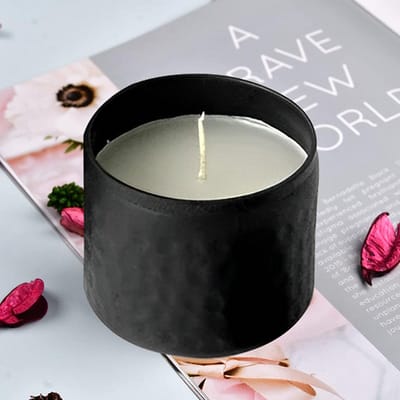 Luxe Herdenkingskaars - Grafkaars - Troostkaars - Crematie - Urn - Uniek - Voor Huisdieren of Menselijke herinneringen -Kaars - Mini Urn - Decoratie - Lavendel - METAL