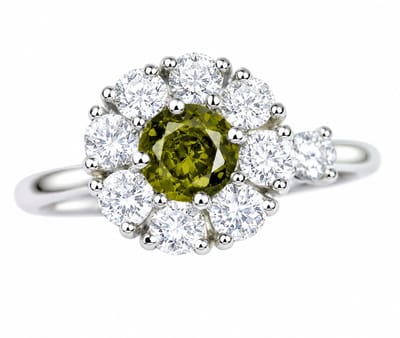 925 Sterling Zilveren Ring met Groene Toermalijn en Zirkonia – Rhodium Plated – Handgemaakte Damesring – Luxe Edelsteen Ring