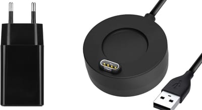 Strap-it USB Oplaadkabel + Adapter 5W – Geschikt voor Garmin Smartwatches – Zwart – Snelladen & Veilig Opladen – Duurzaam & Compact Ontwerp – Universele Compatibiliteit