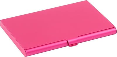 New Age Devi - Robuuste Aluminium Creditcard-/Pasjes-/Visitekaartjes-Houder - Roze Case - Portemonnee
