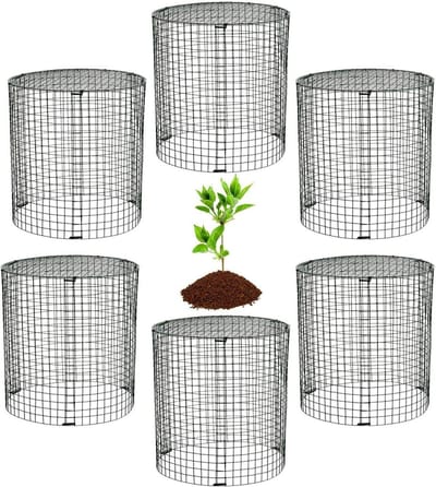 Plantenkooien Metaal - Plantenbeschermers Tuin - Planten Beschermen - Robuuste Barrière - 30 x 30 x 30 cm - Zwart