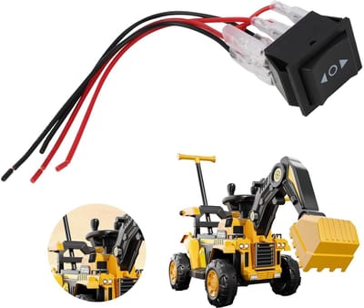 Polariteitsomkeerschakelaar - Tuimelschakelaar DC - Motor Besturing - Momentane 3 standen - 25 x 34 x 31.8 mm
