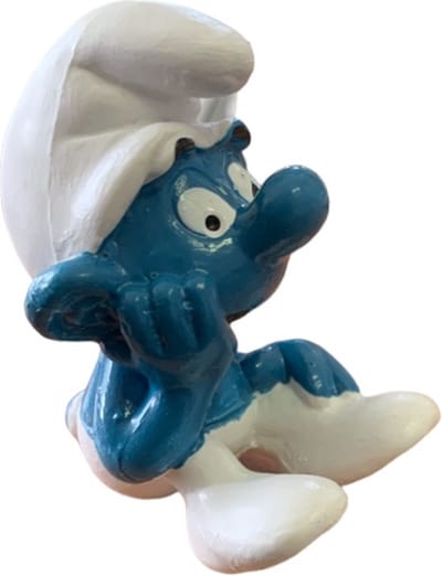 De denkende smurf - speelfiguurtje / Poppetje - Filosoof smurf - 5,5 cm - Schleich
