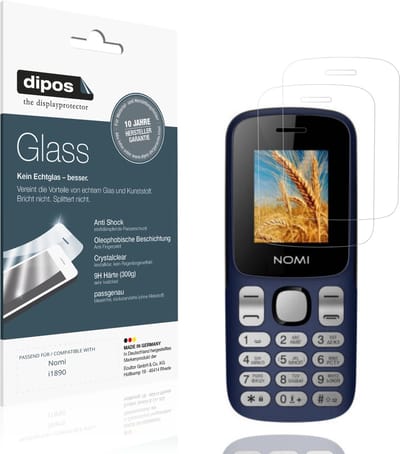 dipos – 2x Pantserfolie geschikt voor Nomi i1890 | 9H Screenprotector