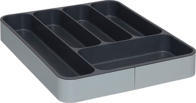 Uitschuifbare bestekbak 31-53,5 cm Five® - Grijs