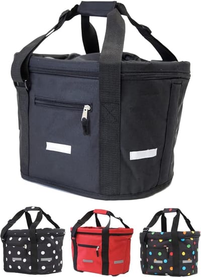 SnelShoppen - Fietsmand Voor Voorop - Opvouwbare Boodschappentas met Snelbevestiging - Ideaal voor Fiets, Boodschappen, en Dagelijkse Ritjes