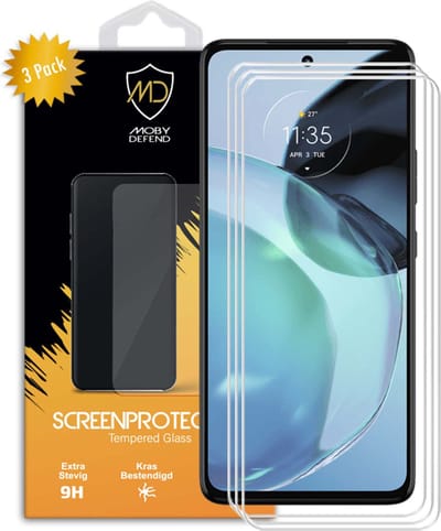 3-Pack MobyDefend Screenprotectors - Geschikt voor Motorola Moto G72 - Case-Friendly Screensaver - Gehard Glas