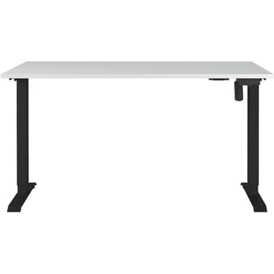 Profi 2.0 bureau, elektrisch in hoogte verstelbaar, B 1400 x D 800 x H 710 - 1190 mm, lichtgrijs/zwart