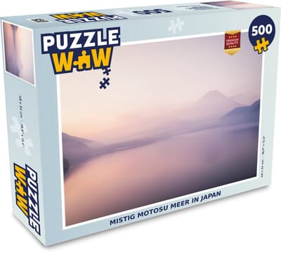 Puzzel Mistig Motosu meer in Japan - Legpuzzel - Puzzel 500 stukjes