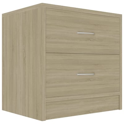 vidaXL - Nachtkastjes - 2 - st - 40x30x40 - cm - bewerkt - hout - sonoma - eikenkleurig