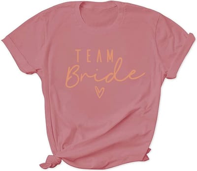 T-shirt houtachtig design met kleuren – losvallend damesmodel voor vrijgezellenfeest of casual dagelijks gebruik