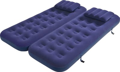 Opblaasbaar 4-in-1 Luchtbedset voor Camping met 2 Kussens - 191x73x22 cm
