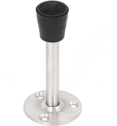 Deurstopper - Wig Stopper - Deuren Open Houden - Roestvrij Staal - 45 x 90 mm - Zilver Zwart