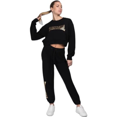 Lonsdale dames-sweatshirt Culbokie met ronde hals, cropped