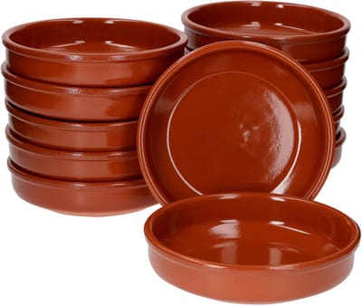 Set van 12 cazuela kommen van klei Bruno 20cm L - 33351