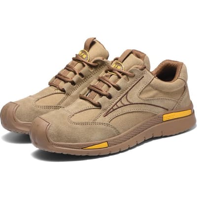 Chaussures de sécurité, Anti-écrasement et Anti-perforation Légères, Antidérapantes et Résistantes à l'huile Isolantes 6KV Chaussures de travail pour soudeur 46 beige