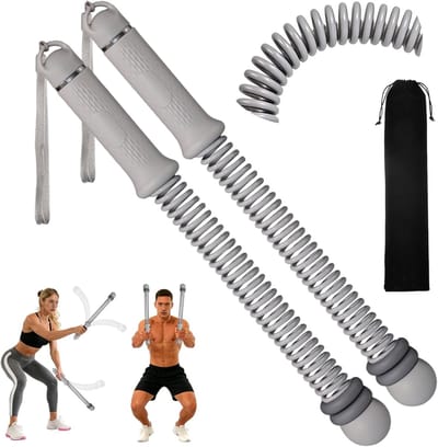 Draadloze Trainings Touwen - Fitness Touwen - Thuis Sporten - Verstelbare Weerstand - 1 Meter - Grijs