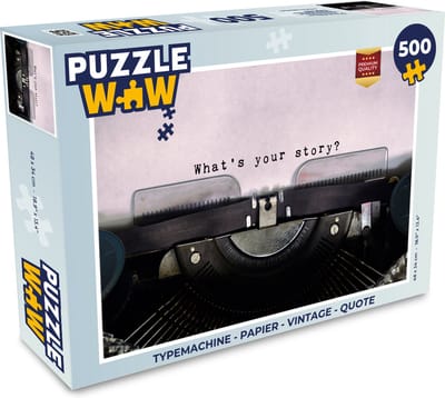 Puzzel Typemachine - Papier - Vintage - Quote - Legpuzzel - Puzzel 500 stukjes