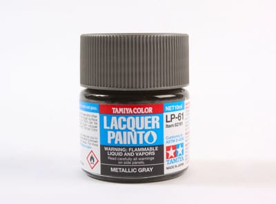 Tamiya Hobbyverf Enamel verf - LP-61 Grey Metallic - Matt - Lacquer Paint - Verf potje - 10 ml