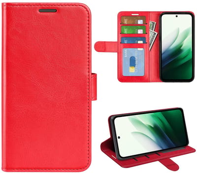 MobyDefend Hoesje - Geschikt voor Xiaomi Redmi 15 5G - Wallet Book Case (Sluiting Achterkant) - Rood