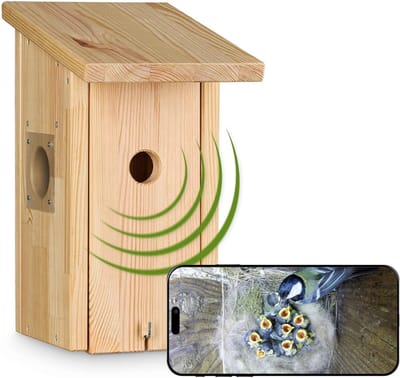 Zyrex® Vogelhuisje Met Camera – Vogelvoederhuisje Full HD - Vogelhuisjes Hangend – Groente - 16cm x 16cm x 29cm