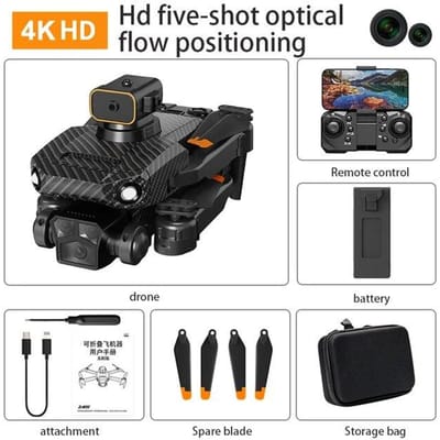 P8 Pro 4K Drone Professionele Obstakelvermijding 8K ESC Dual HD Camera 5G Borstelloze Motor Opvouwbare Quadcopter Cadeau Speelgoed voor kinderen Carbon4KBag1B