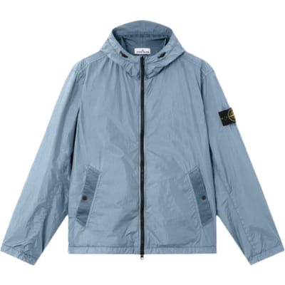 Stone Island SS26 Lente Zomer Serie Windjack met Capuchon en Dubbele Zakken Verstelbare Manchet Comfortabel L1S154100001S0A23-V0024 XL gray