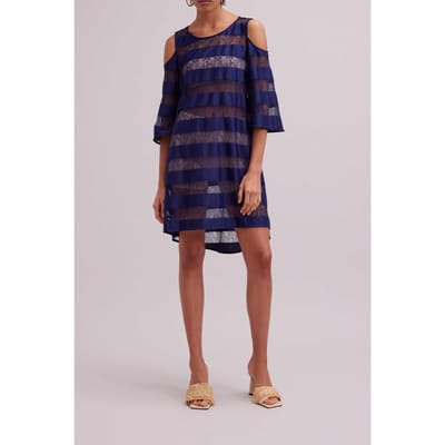 Anne Fontaine Graphic Dark Navy Size: 36 | Mini Dresses Outlet | Dames | Blauw