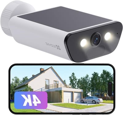 Beveiligingscamera Buiten WiFi 4K op Zonne-energie - Draadloos - Kleur Nachtzicht - AI Bewegingsdetectie - IP65 Waterdicht