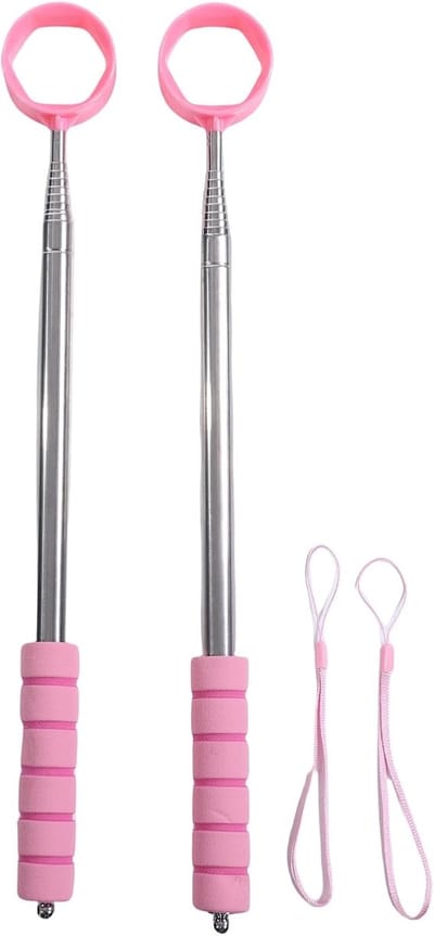 Telescopische Bal Retriever - Golfbal Picker - Golfbaan Accessoire - Roestvrij Staal - 2.6 Meter Lengte - Roze