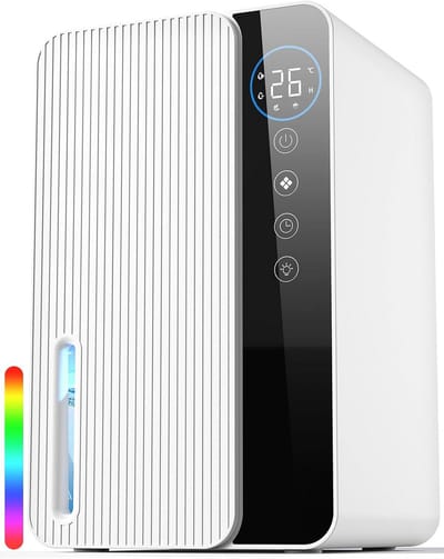 Stille Luchtontvochtiger 1.8L met Timer en LED Touchscreen voor Badkamer en Kledingkast