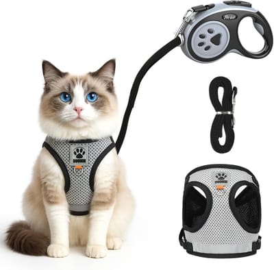 Dailygoods - Kattenharnas met Riem - Verstelbare en Ademende Set voor Katten