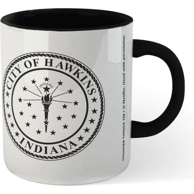 Stranger Things City Of Hawkins Mug - Black