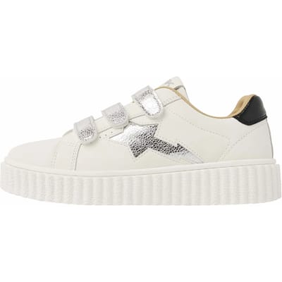 British Knights - Bliss Velcro Dames Sneakers Laag - Maat 36 - Wit/Zilver/Zwart - Vrouwen Schoenen