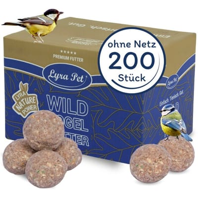 200 stuks. Lyra Pet® Gourmet mezenbolletjes zonder schaal en zonder netje, 80 g per stuk