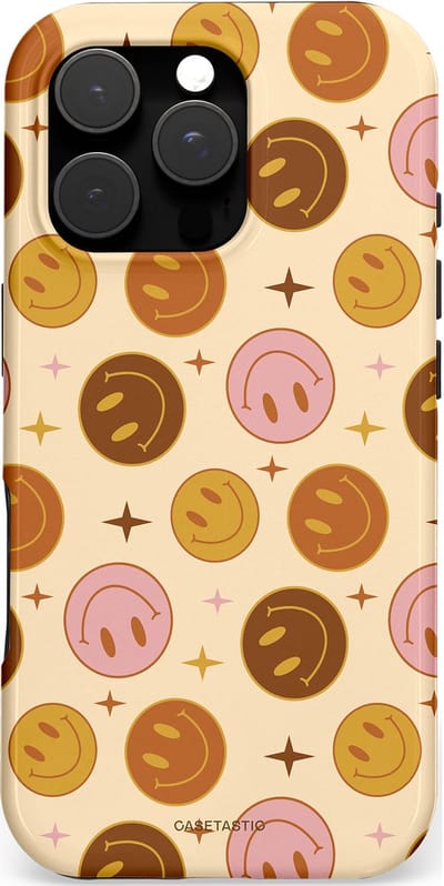 Casetastic hoesje geschikt voor Apple iPhone 16 Pro - MagSafe - Dubbellaagse bescherming - Geluk - Fashion Case - Zand Perzik Goud Lichtroze