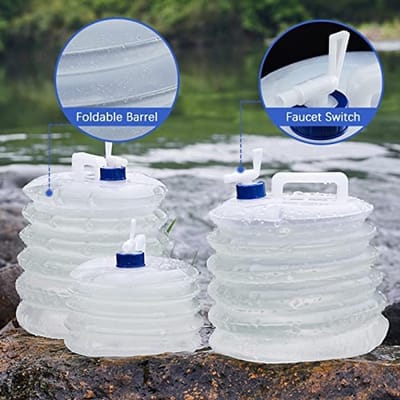 Allecto - Opvouwbare Watercontainer - BPA-vrije Waterdrager - Draagbaar en Duurzaam - 10L - Perfect voor Kamperen en Buitenshuis - Ideaal voor Pick...