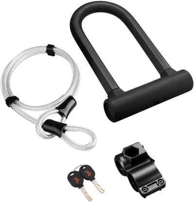 Zware U-vormige fietsslot met 2 sleutels, hoog beveiligd en waterdicht, ideaal tegen diefstal