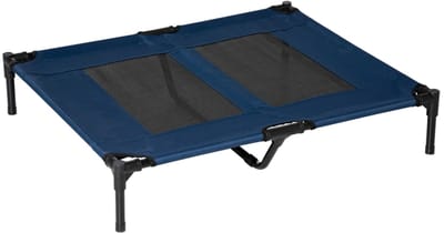 Hondenbed - 91 x 76 cm - Outdoor + Metalen Frame - Voor Comfortabel Slapen - Blauw