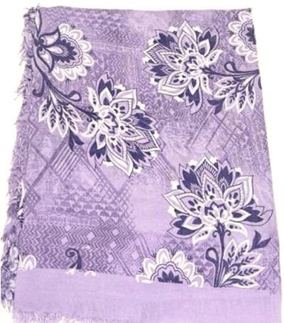 Lange Sjaal - 100% Bamboe - Print - (3802) Paars/Lila