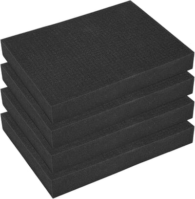 Schuimrubber Platen - Beschermend Schuim - Voorwerpen Beschermen - Op Maat Te Knippen - 400x300mm 50mm - Zwart