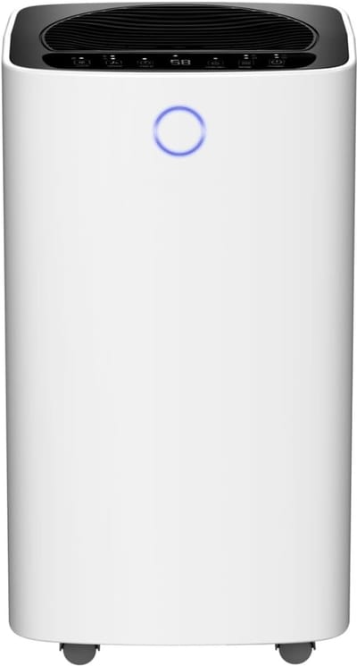 QIN® Luchtreiniger - Luchtontvochtiger en Luchtreiniger - Luchtontvochtiger Slaapkamer - Wit - 24cm × 29cm × 46cm