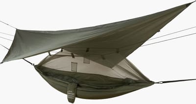 Highlander - Crusader trekking hangmat met tarp en mosquitonet - olive groen
